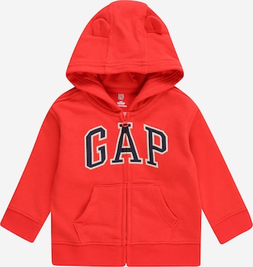 GAP Zip-Up Hoodie in Red: front