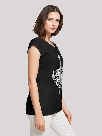 T-shirt 'Gitarre Heartbeat' F4NT4STIC en noir