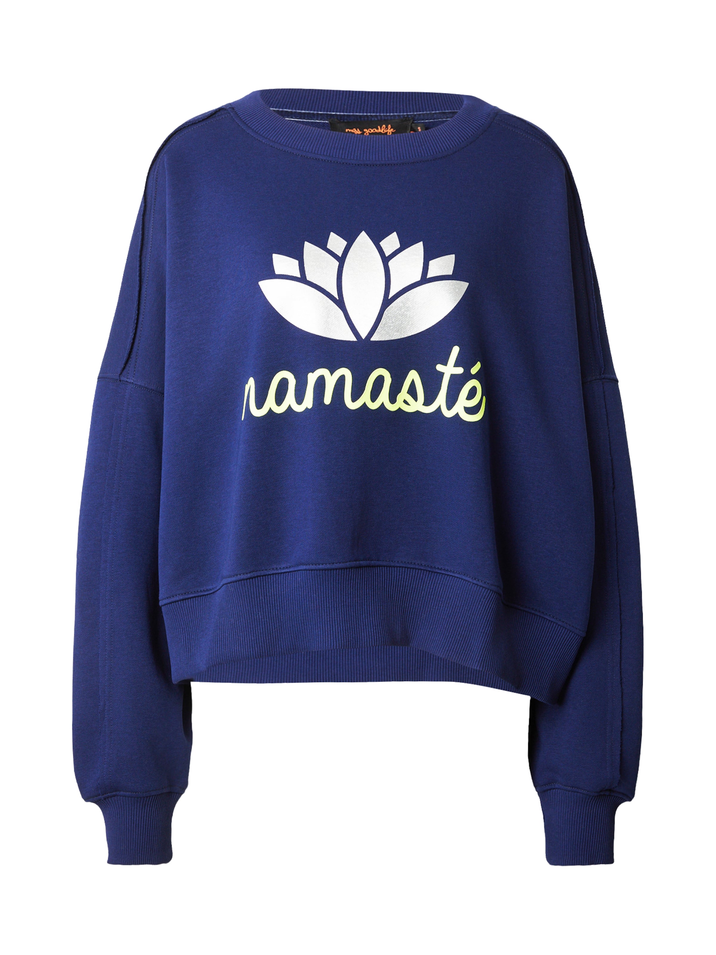 miss goodlife - Sudadera 'Namasté' en azul: frente