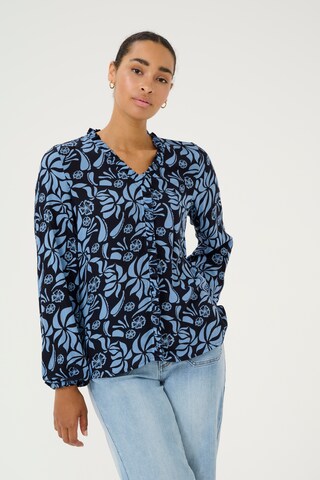 Kaffe Blouse 'Ellen' in Blauw: voorkant