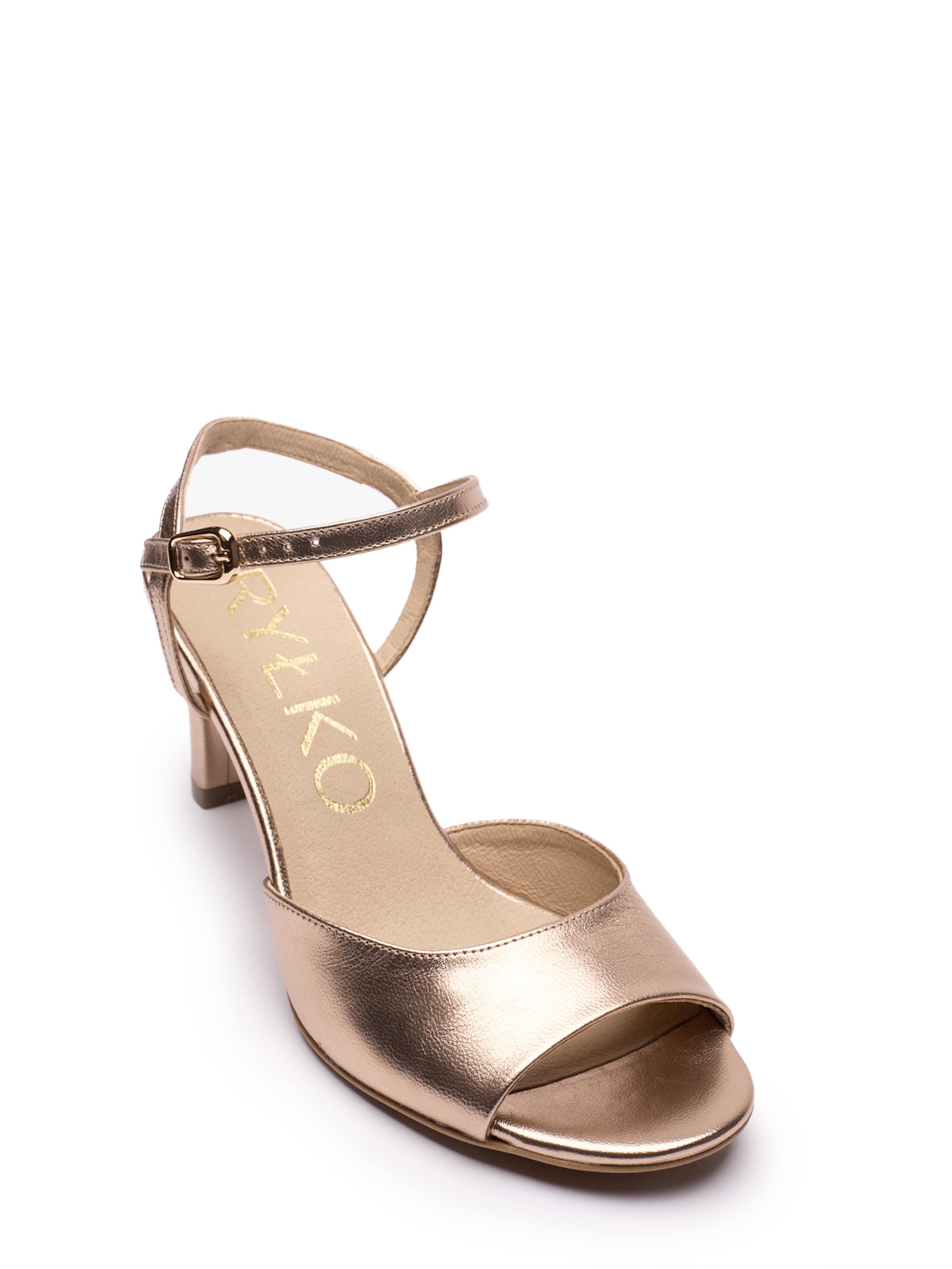 Sandales à lanières RYŁKO en or