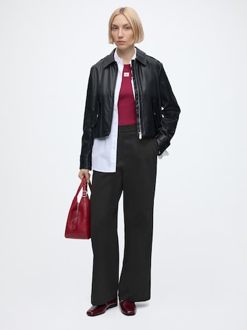 Calvin Klein Wide leg Broek in Zwart