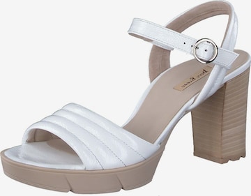 Paul Green Strap Sandals in White: front