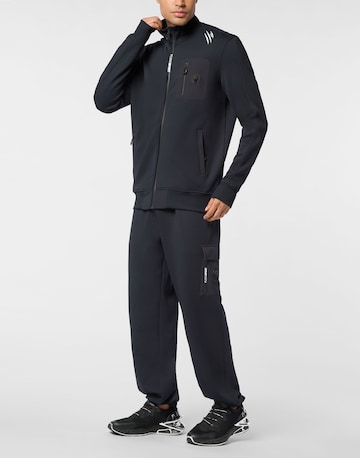 Plein Sport - Sudadera con cremallera 'Scratch' en negro