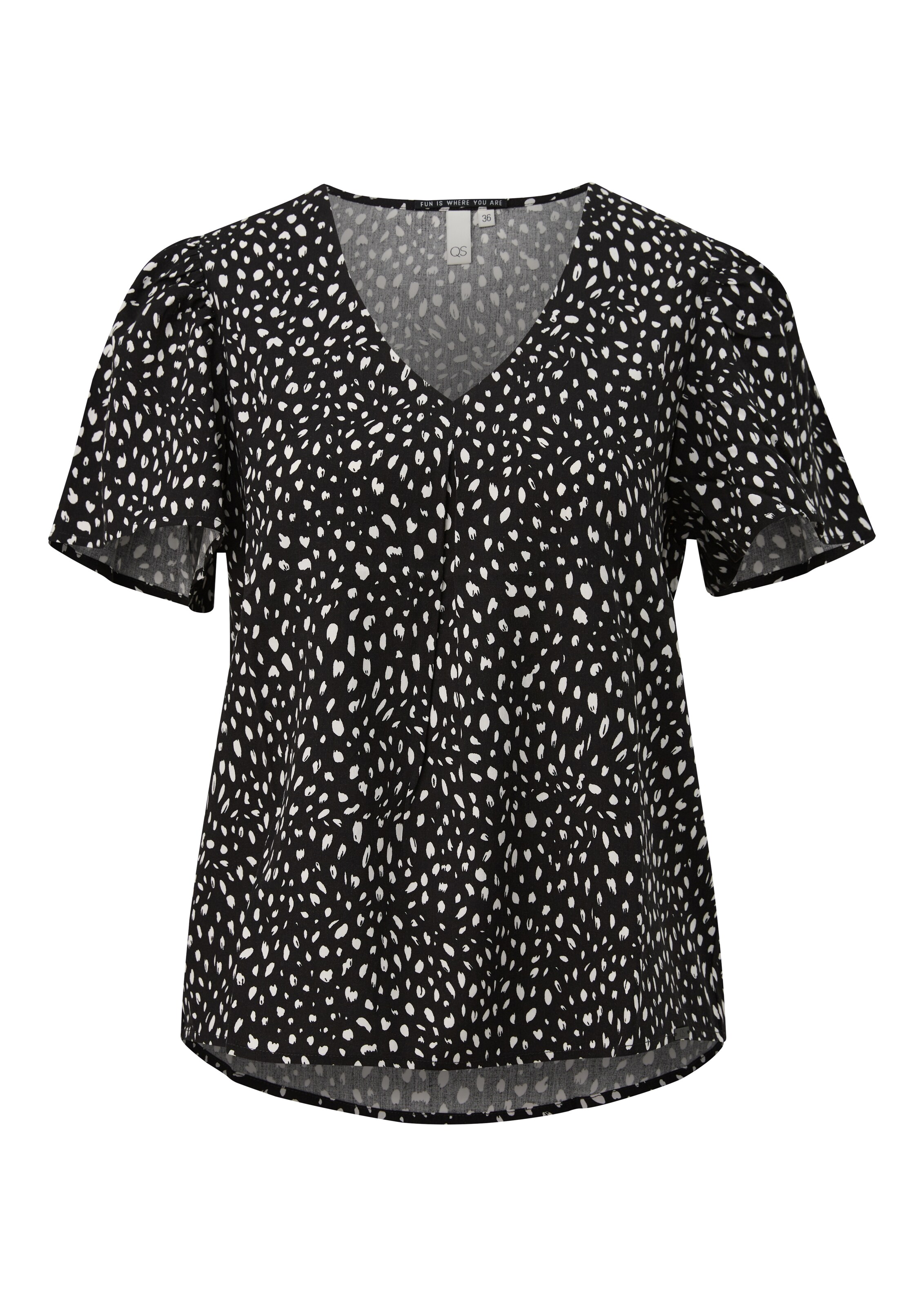 QS Blouse in Black: front