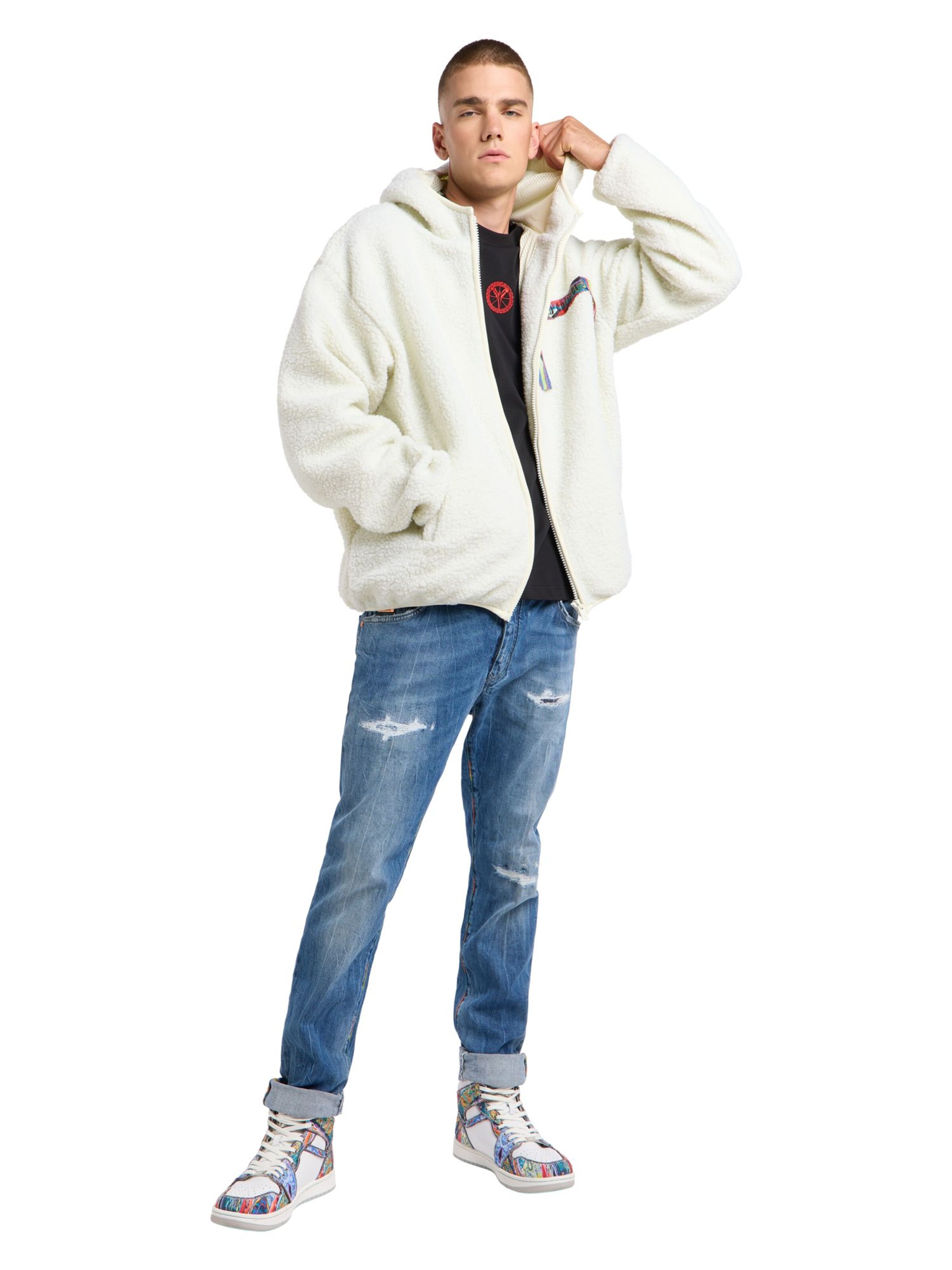 Veste en polaire 'Faietti' Carlo Colucci en blanc