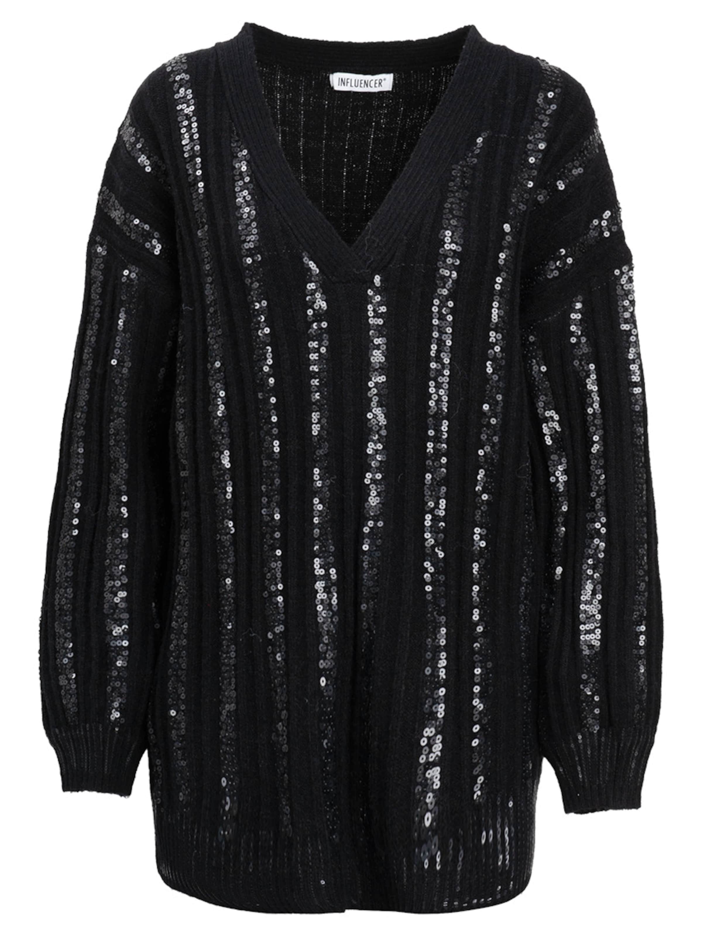 Influencer Pulóver - fekete: elől