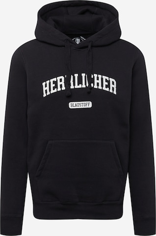 Herrlicher Sweatshirt 'Dale' in Black: front