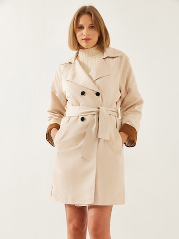 Bianco Lucci Tussenmantel in Beige: voorkant