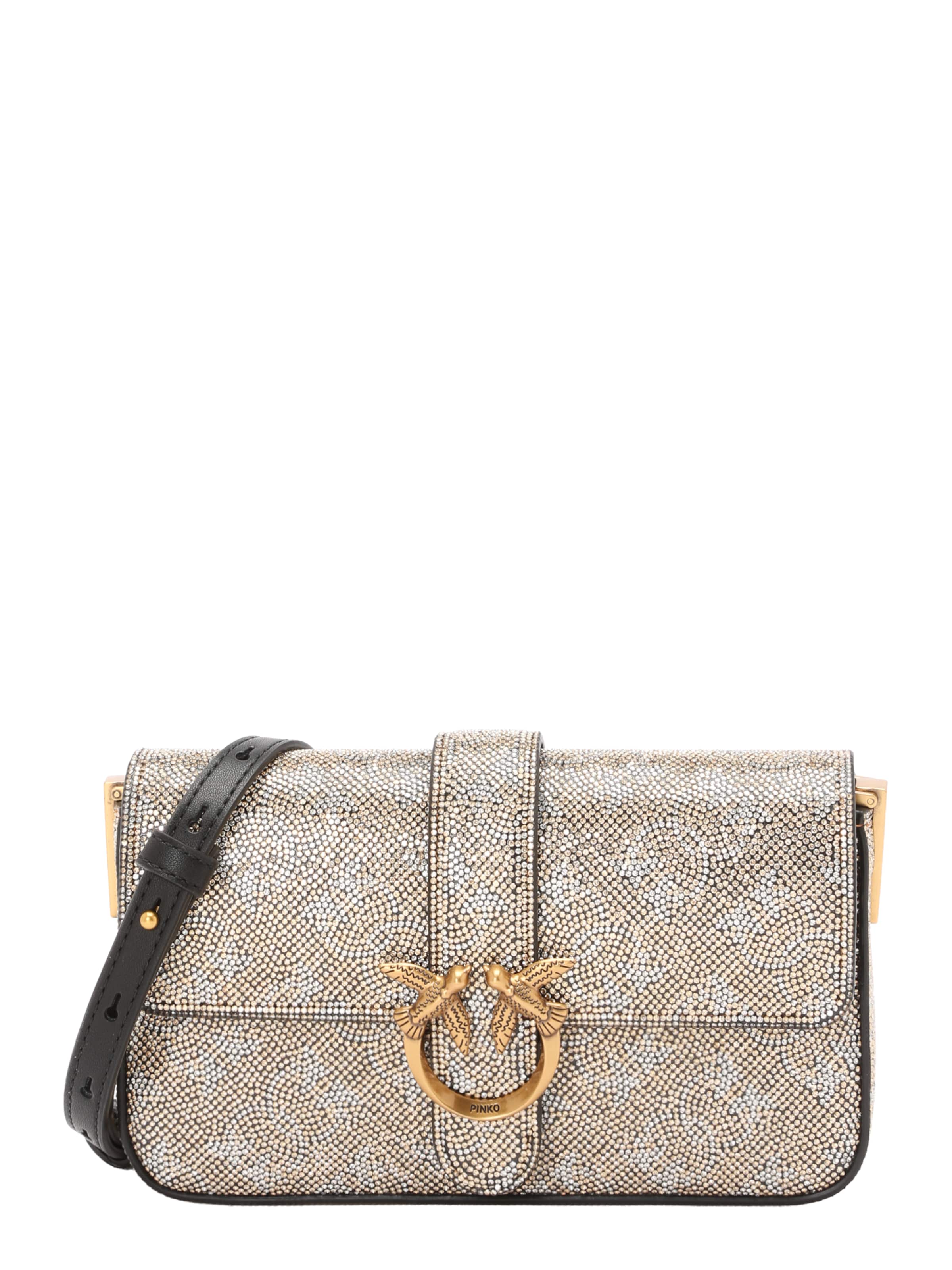 PINKO Crossbody Bag 'LOVE ONE' in Gold: front
