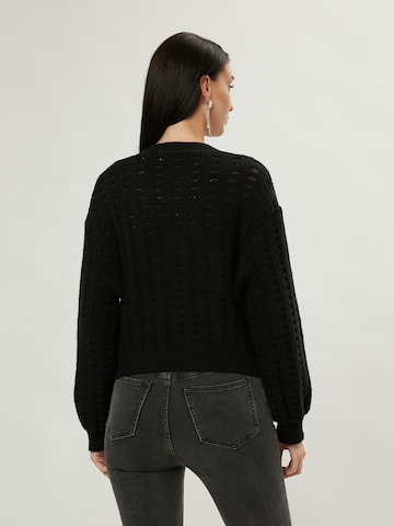 Influencer Knit Cardigan in Black