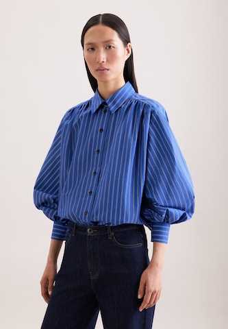 SEIDENSTICKER Blouse in Blauw: voorkant