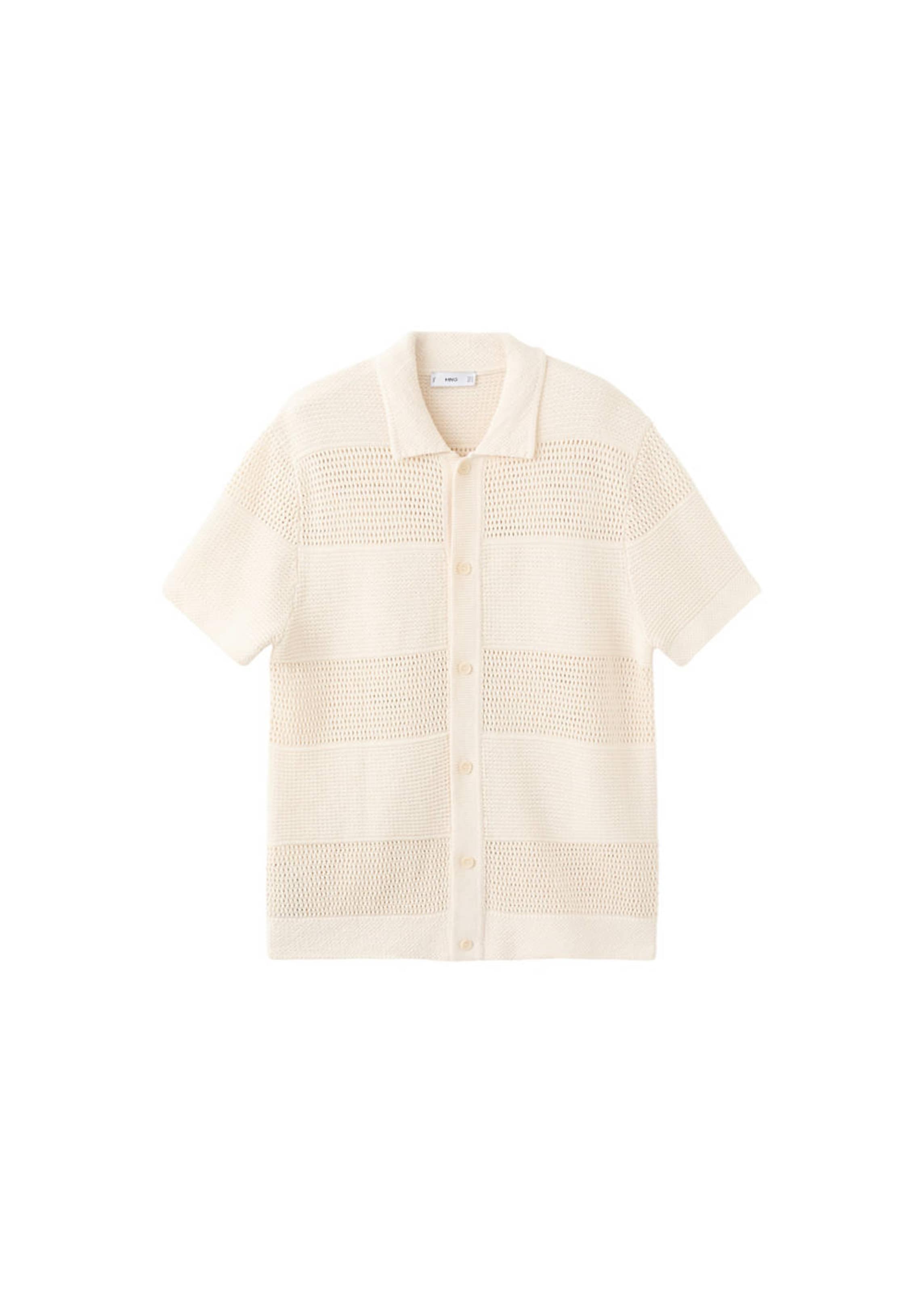 MANGO MAN Knit Cardigan 'Morisca' in Beige: front