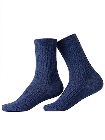 Millo Socks 'Cosy Twist' in Blue: front