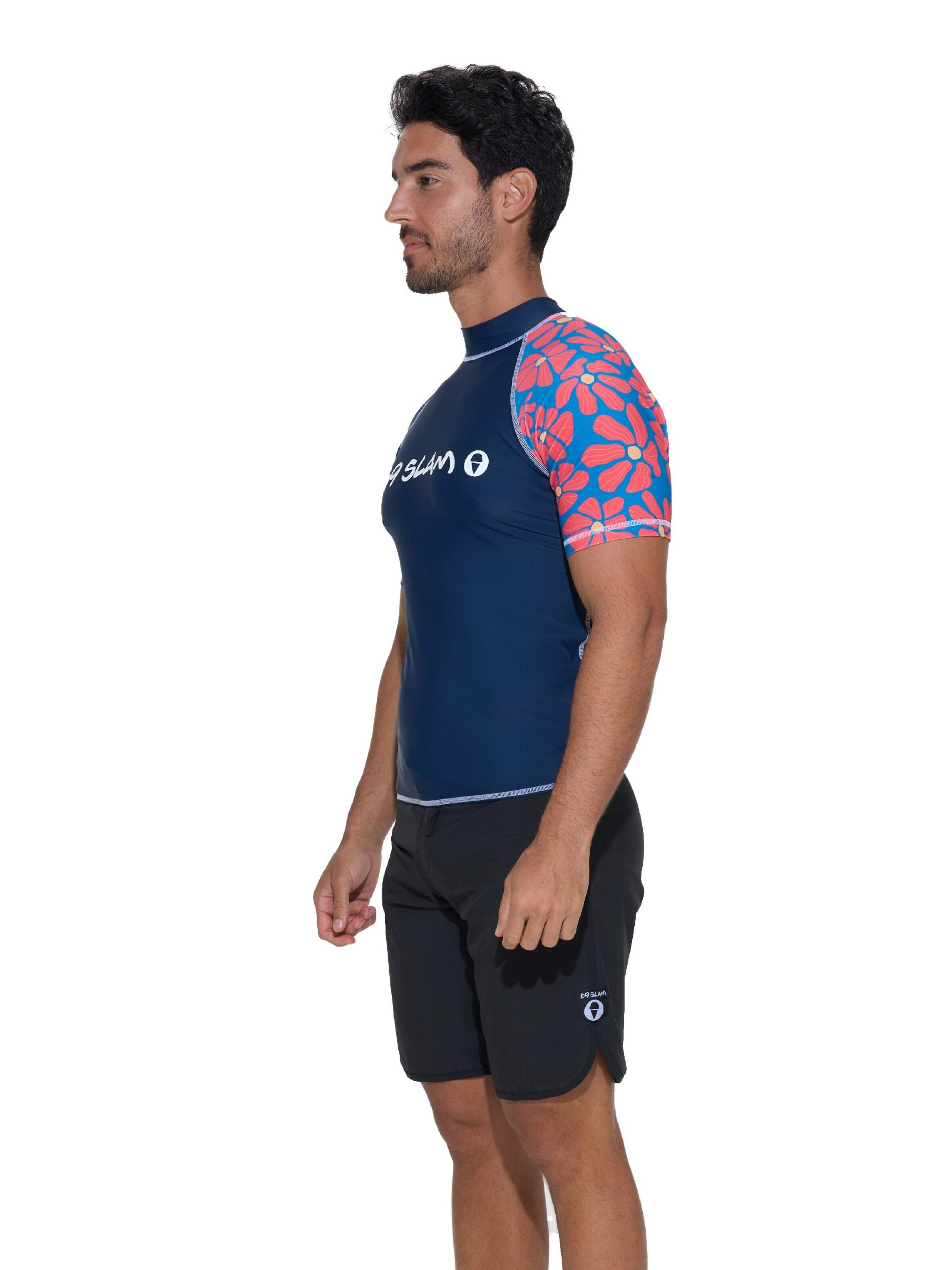 69Slam - Camiseta funcional 'KOA UPF50 FLORA MYRIAD' en azul