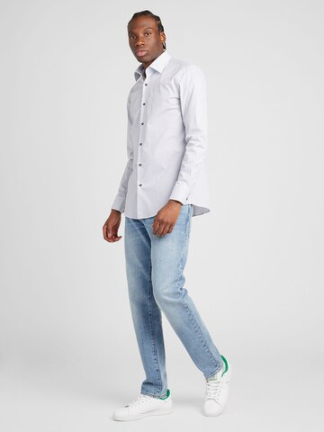 BOSS Slim fit Button Up Shirt 'HANK' in White