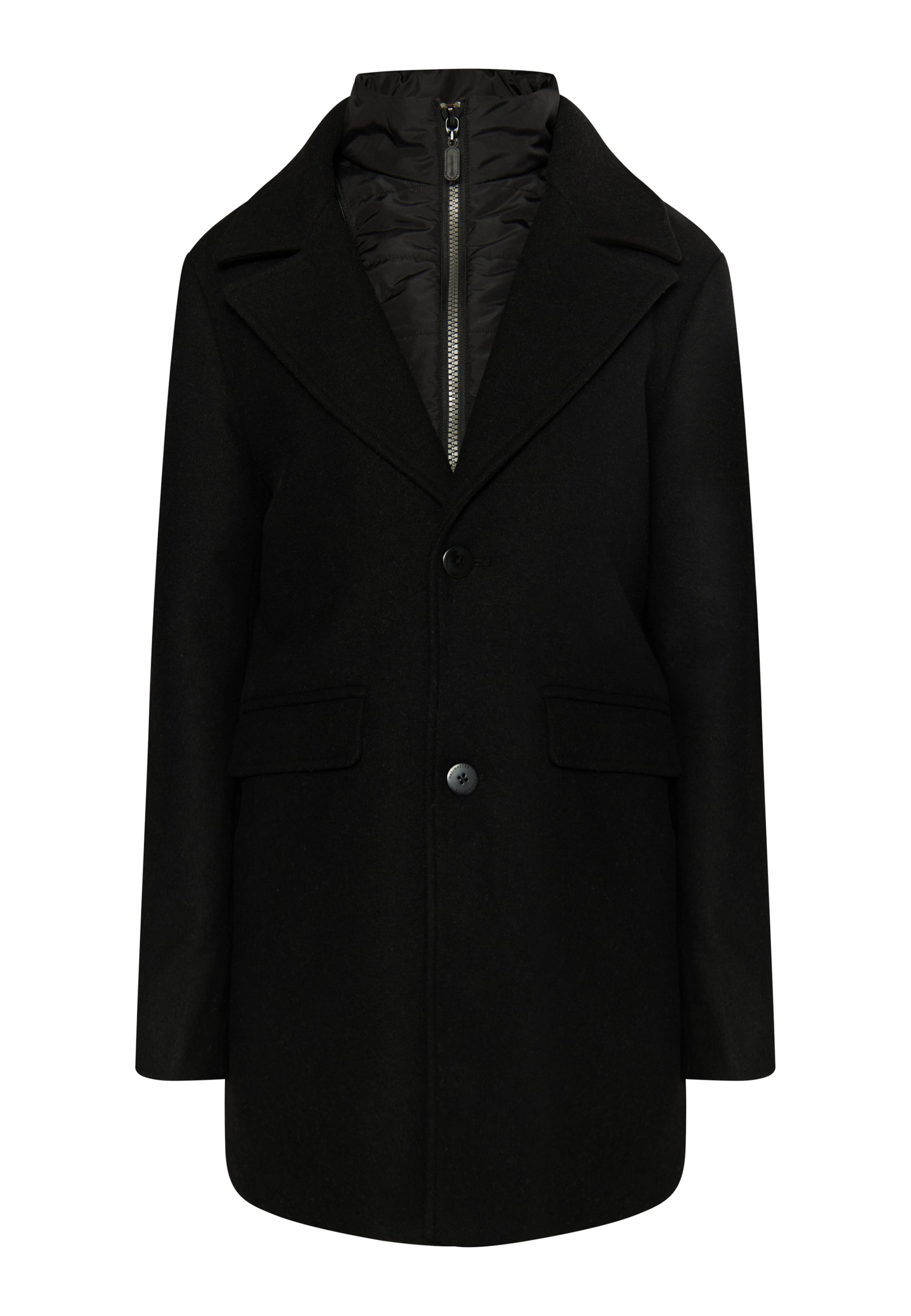 DreiMaster Klassik Ανοιξιάτικο και φθινοπωρινό παλτό σε μαύρο: μπροστά