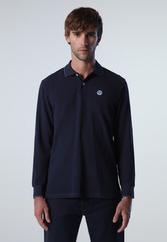 North Sails Poloshirt Long-sleeved polo shirt in Blau