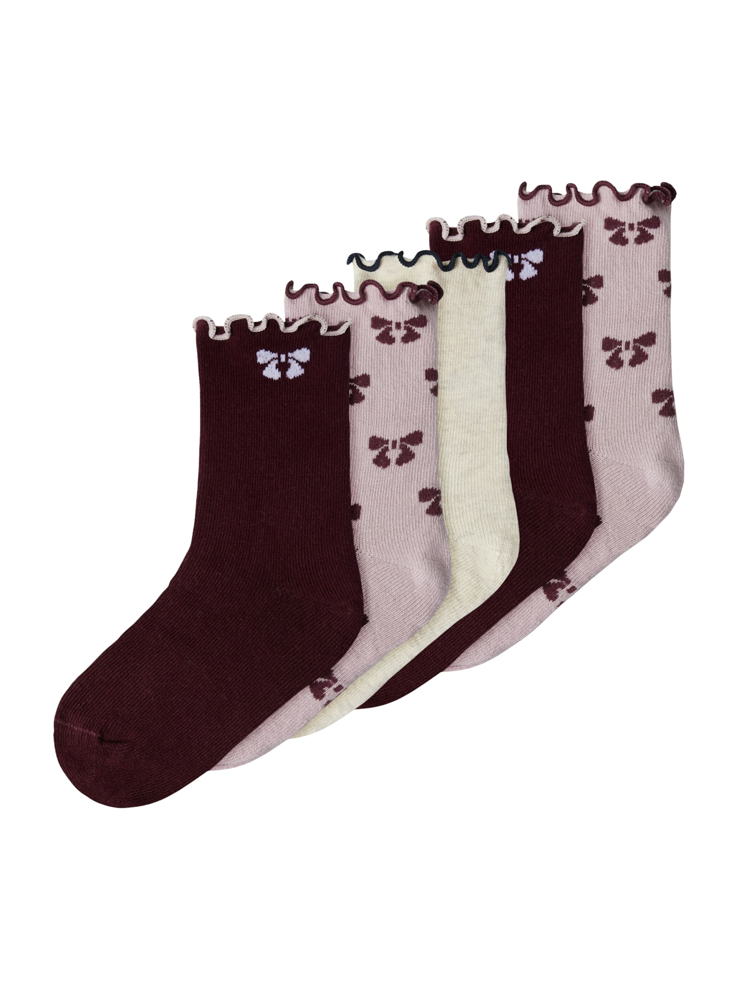 NAME IT Socks 'NMFSILKE' in Purple: front