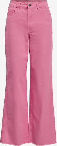 OBJECT Wide leg Jeans 'Savannah' in Pink: front