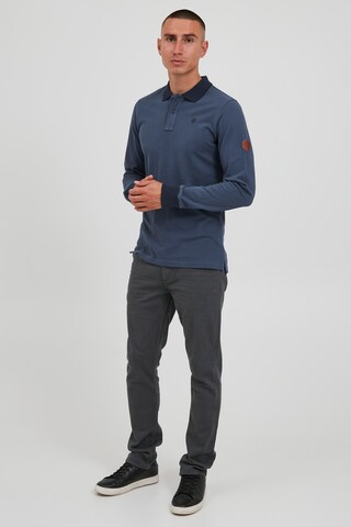 BLEND Langarm-Poloshirt 'RALLE' in Blau