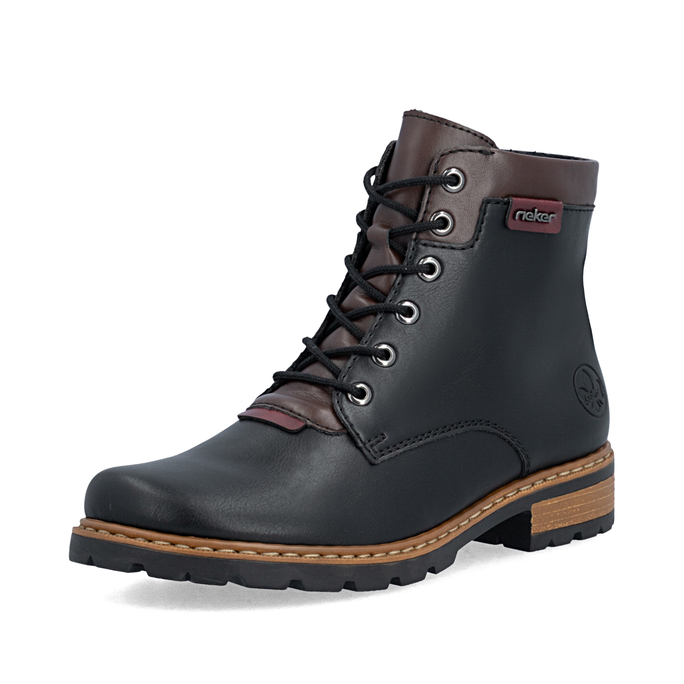 Rieker - Botim com fivela em preto: frente