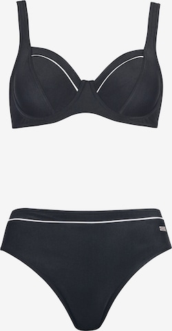 Soutien-gorge invisible Bikini NATURANA en noir : devant