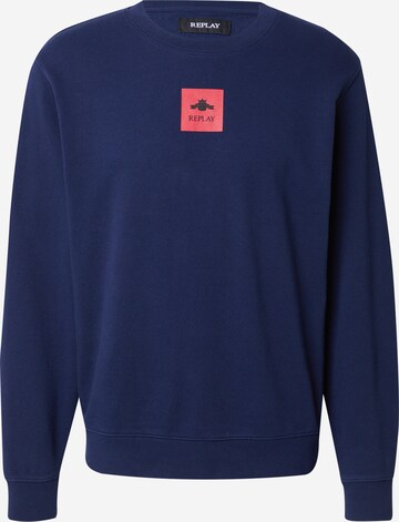 REPLAY - Sweatshirt em azul: frente