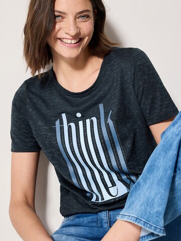 T-shirt 'Burn Out' CECIL en bleu