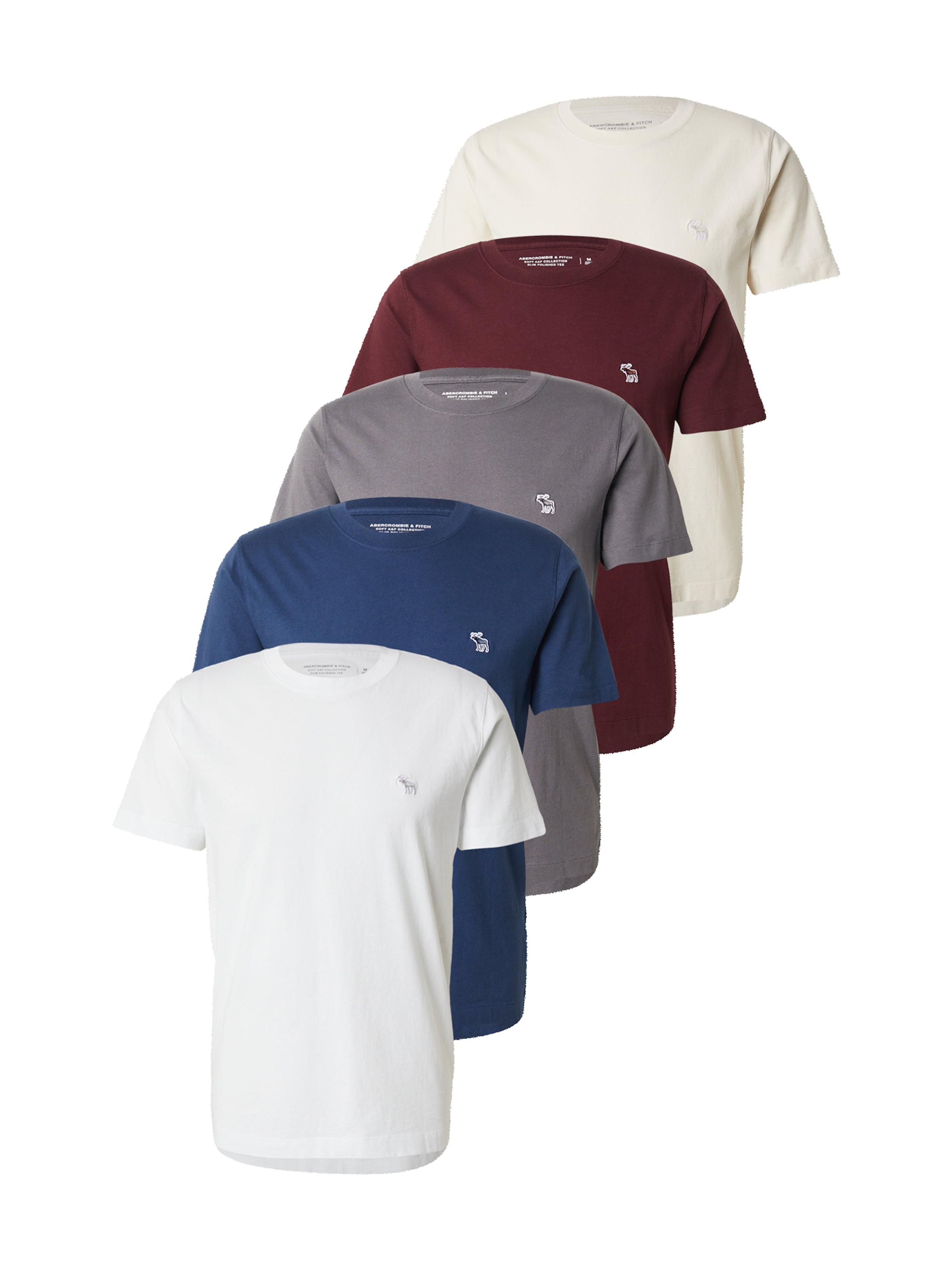 Tricou de la Abercrombie & Fitch pe bej: față