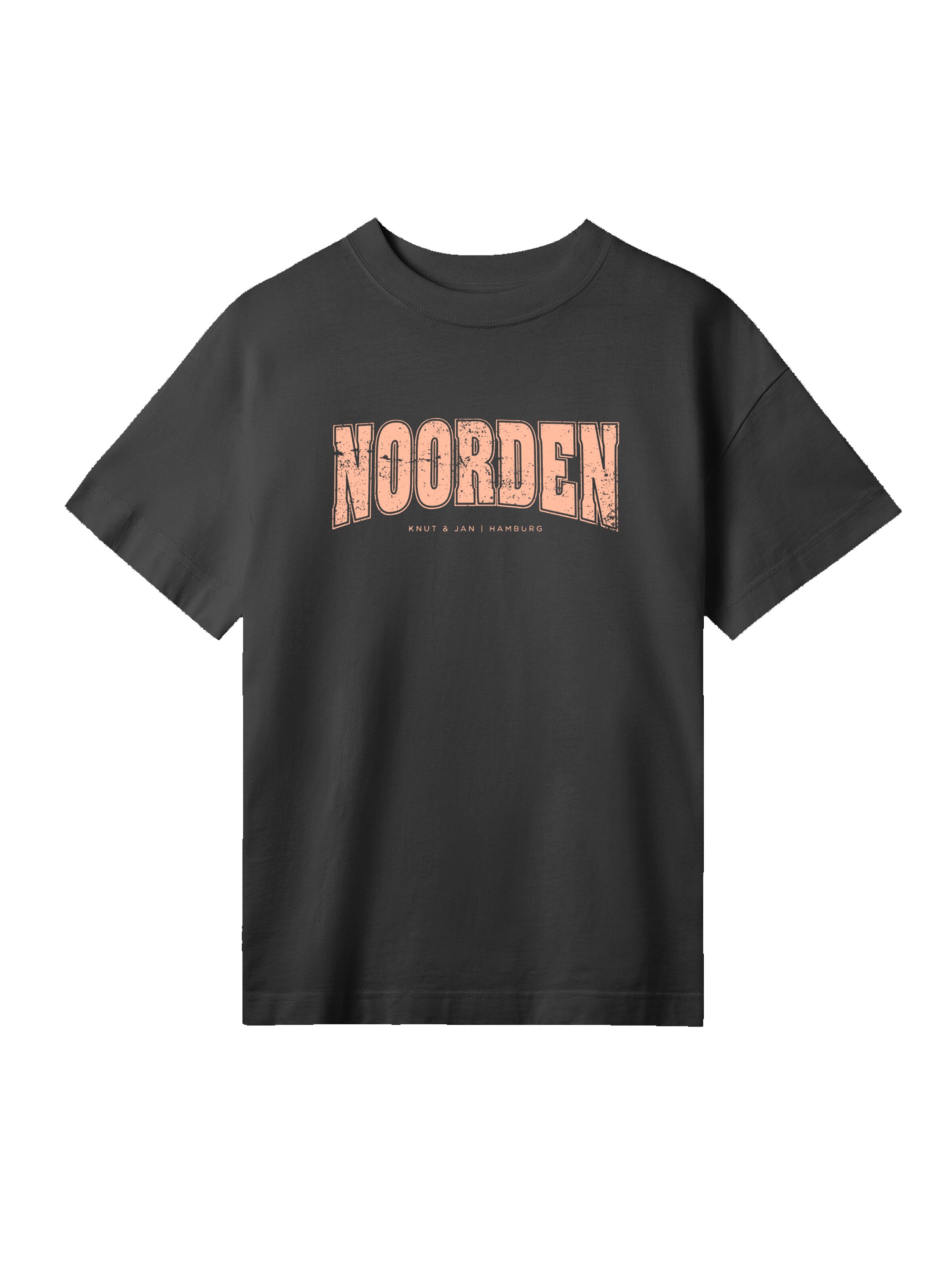 F4NT4STIC Shirt 'Knut & Jan Hamburg Noorden Collegiate' in Black: front