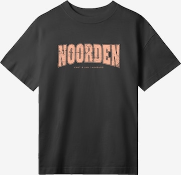 T-shirt 'Knut & Jan Hamburg Noorden Collegiate' F4NT4STIC en noir : devant