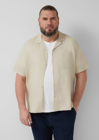 s.Oliver Regular fit Button Up Shirt in Beige