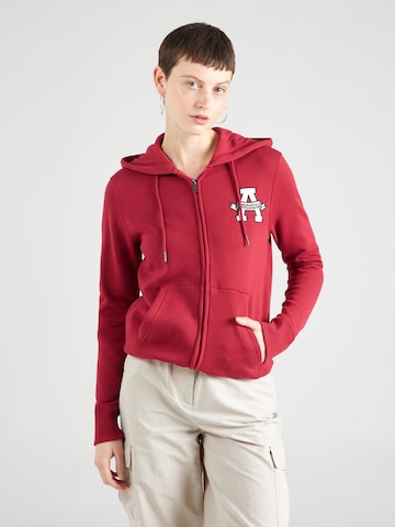AÉROPOSTALE Sweat jacket in Red: front
