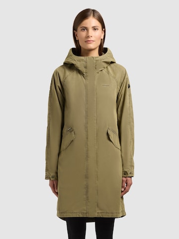 khujo Between-seasons coat 'Leal' in Green: front