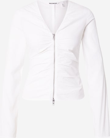 WEEKDAY Блузка в Белый: спереди