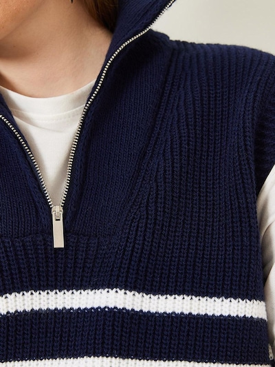 Bianco Lucci Sweater in Dark blue / White, Item view