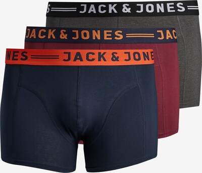 Jack & Jones Plus Bokserice u mornarsko plava / siva melange / tamno narančasta / burgund / bijela, Pregled proizvoda