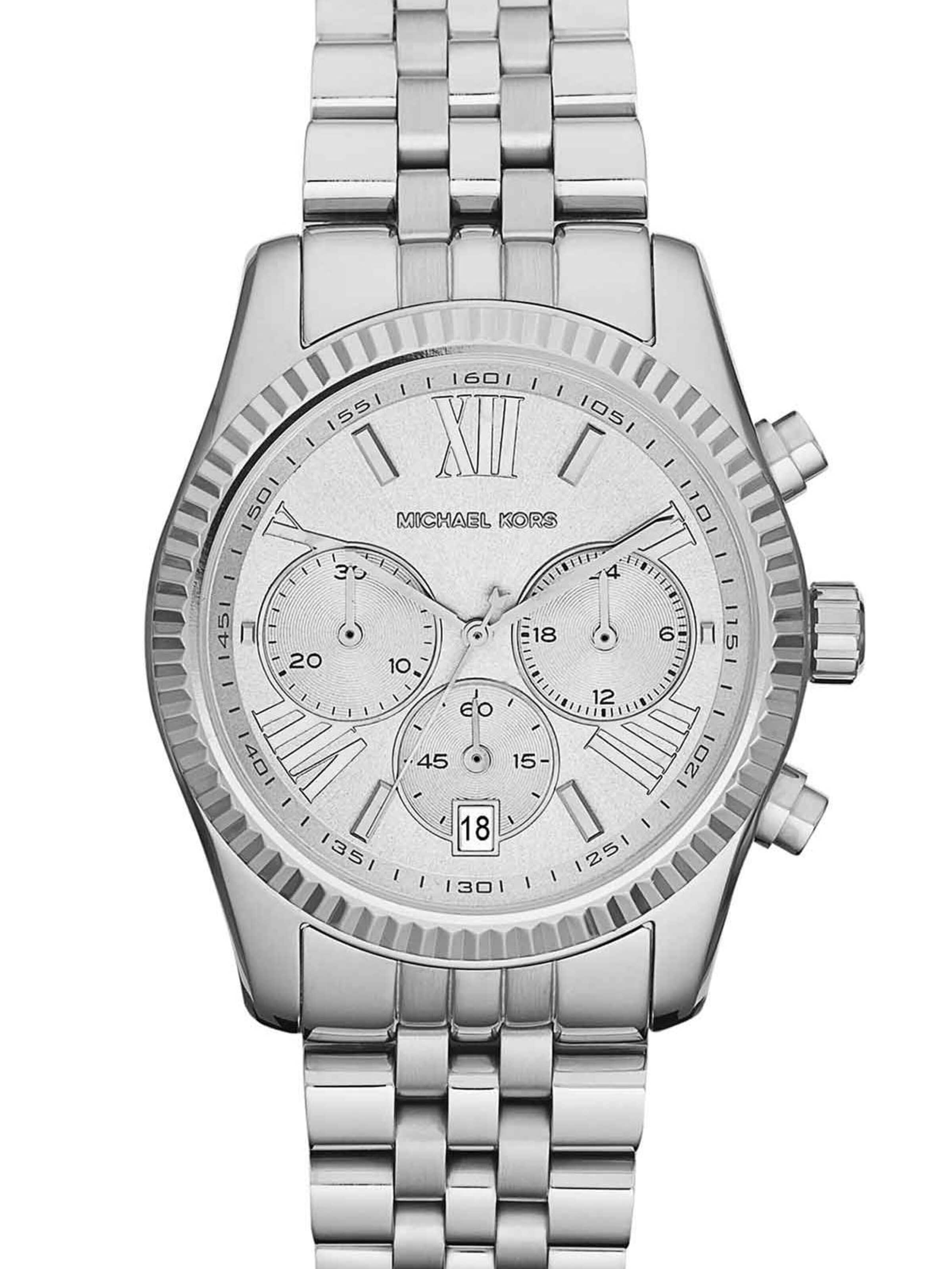 Michael Kors Αναλογικό ρολόι 'MICHAEL KORS MK5555' σε ασημί: μπροστά