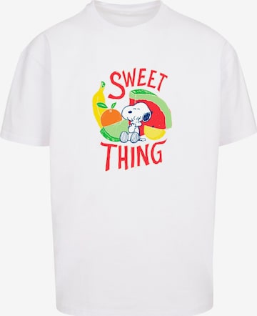 Merchcode Shirt 'Ladies Peanuts - Sweet thing' in Weiß: predná strana