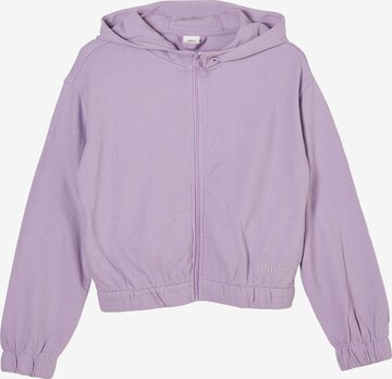 s.Oliver Zip-Up Hoodie in Purple: front