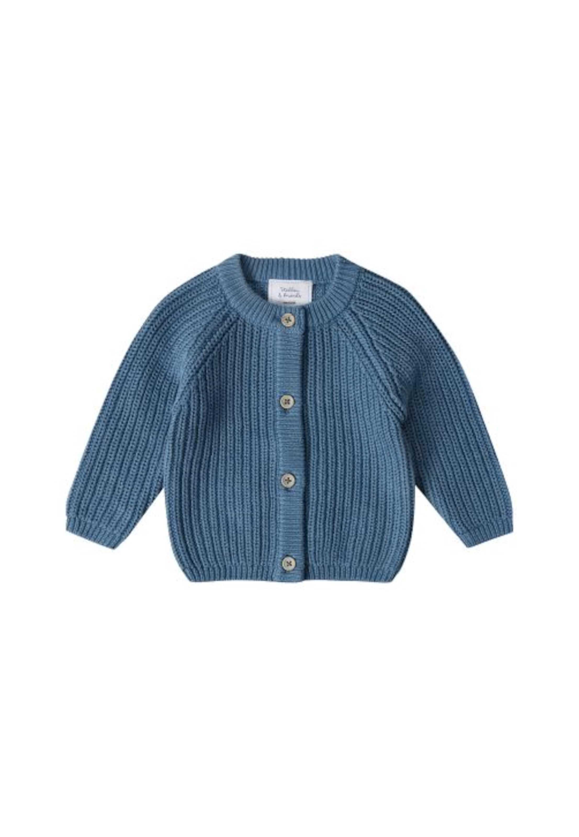 Stellou & Friends Knit cardigan in Blue: front