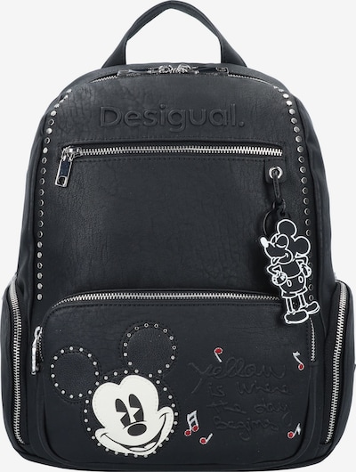 Desigual Rucksack 'Mickey Rock City' in dunkelrot / schwarz / weiß, Produktansicht