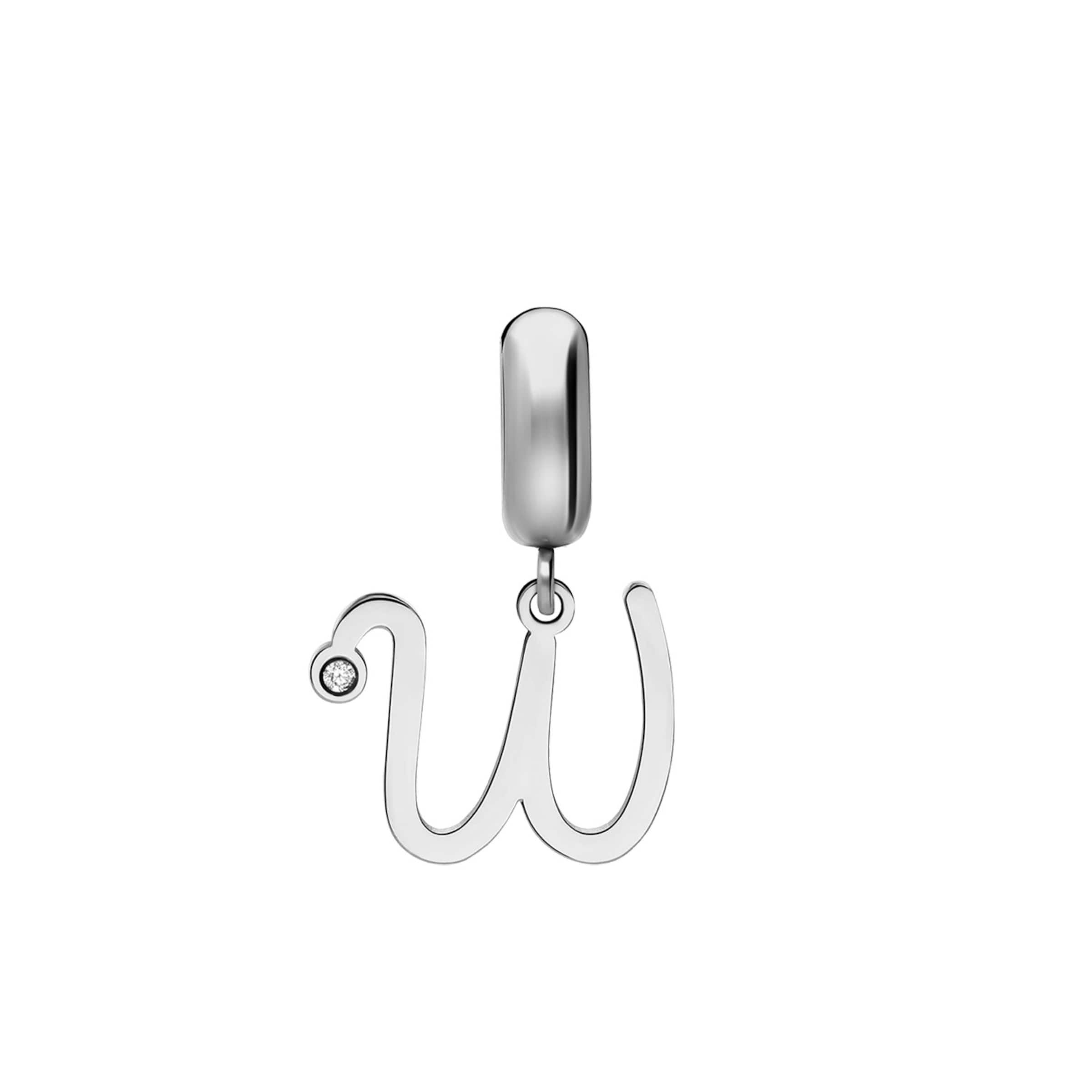 Lucardi Pendant in Silver: front