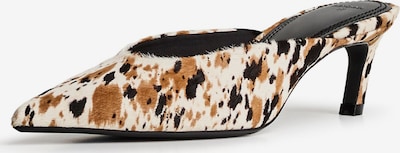 Bershka Natikače s potpeticom u boja pijeska / konjak / crna, Pregled proizvoda