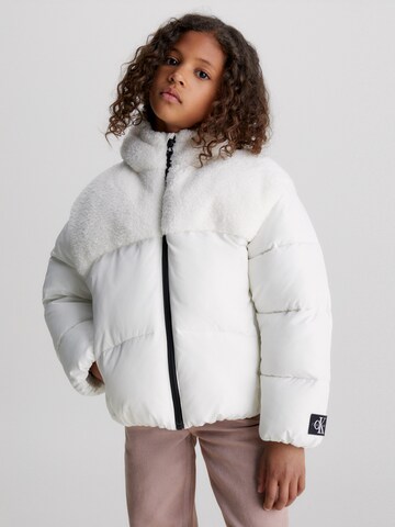Calvin Klein Jeans Winter Jacket in White: front
