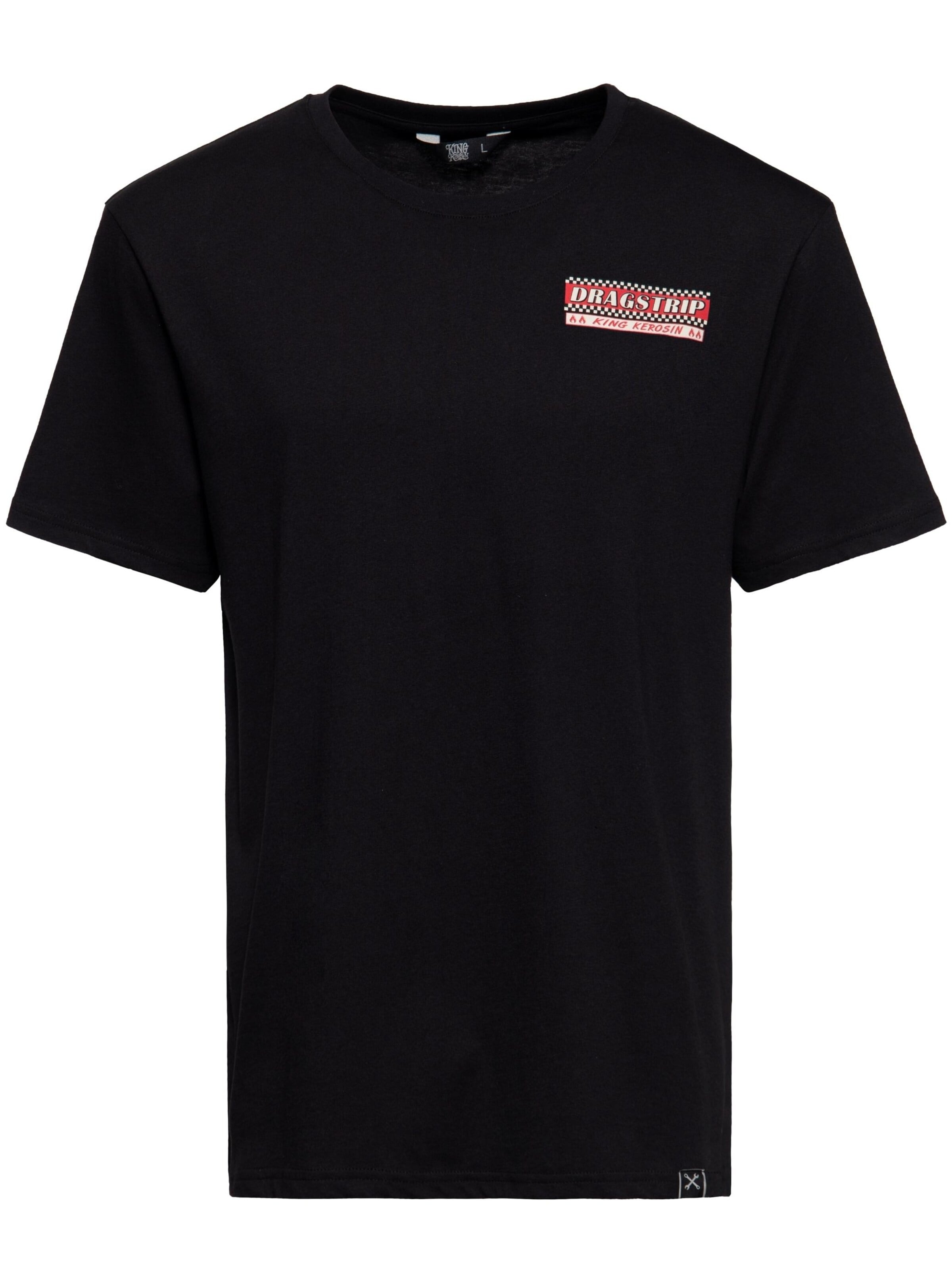 King Kerosin Shirt 'Dragstrip' in Black: front