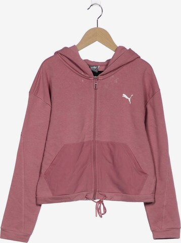 PUMA Sweatshirt & Zip-Up Hoodie in XS in Pink: front