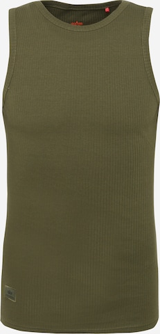 ALPHA INDUSTRIES Tanktop in Grün: predná strana