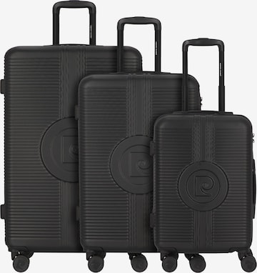 PIERRE CARDIN Suitcase Set in Black: front